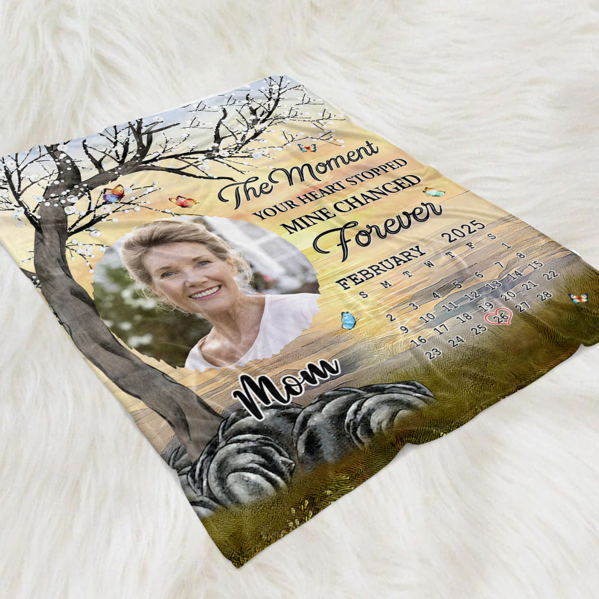 Mine Changed Forever - Personalized Custom Fleece Blanket - Image 2