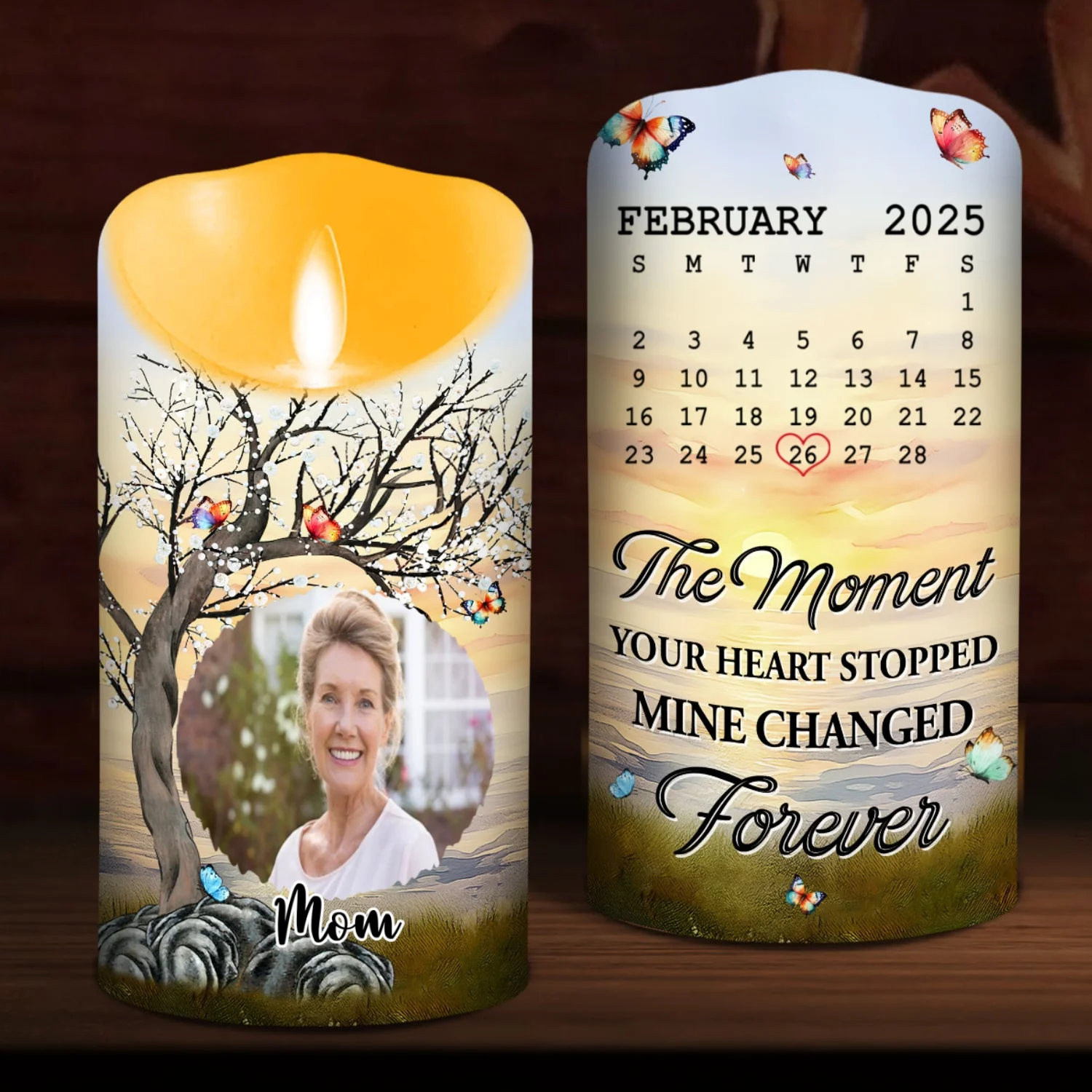 Mine Changed Forever - Personalized Custom LED Candle - Image 8