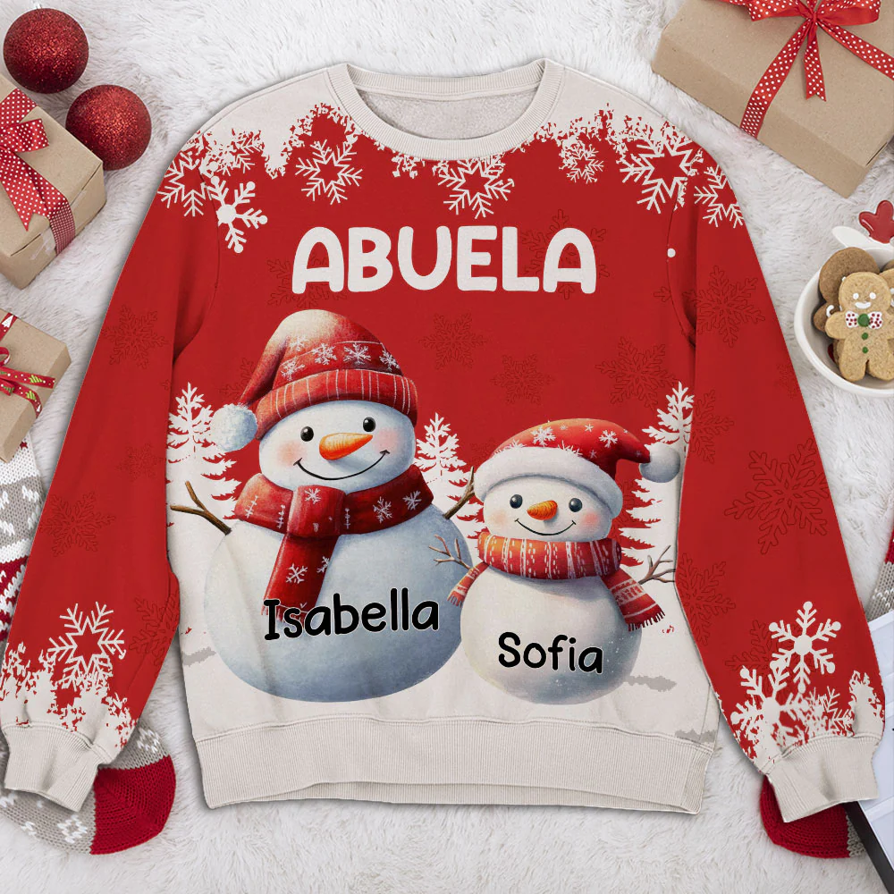 Mis Personas Favoritas Me Llaman Abuela - Sudadera Personalizada Con Estampado Integral - Image 2