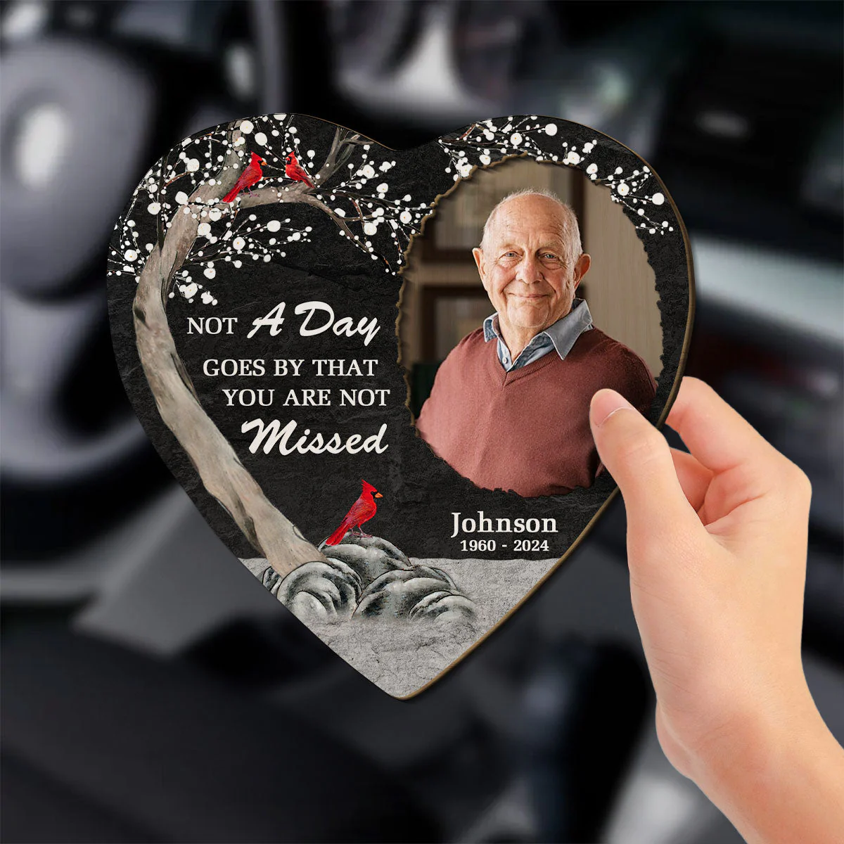 Miss And Love - Personalized Custom Car Visor Clip - Image 2