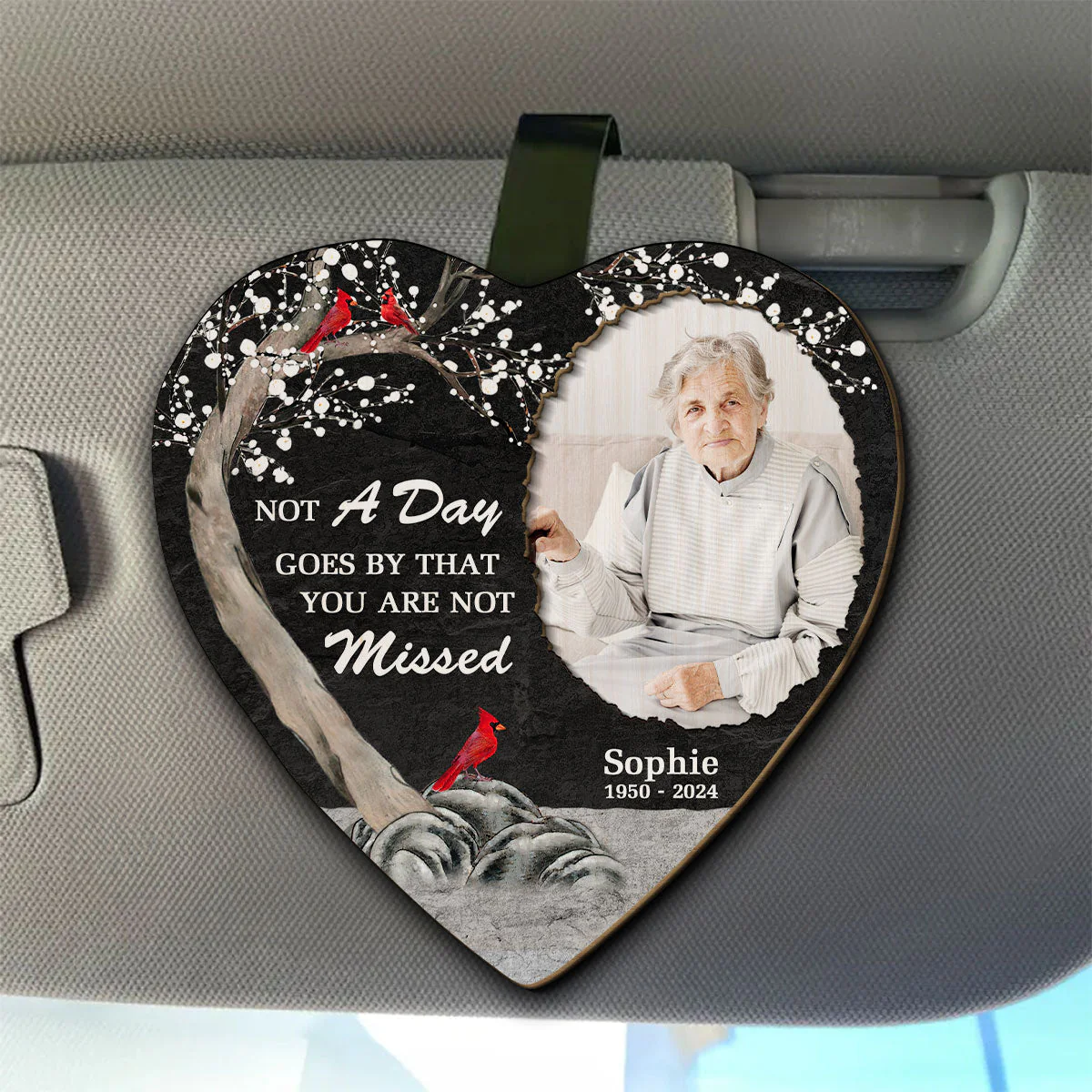 Miss And Love - Personalized Custom Car Visor Clip - Image 4