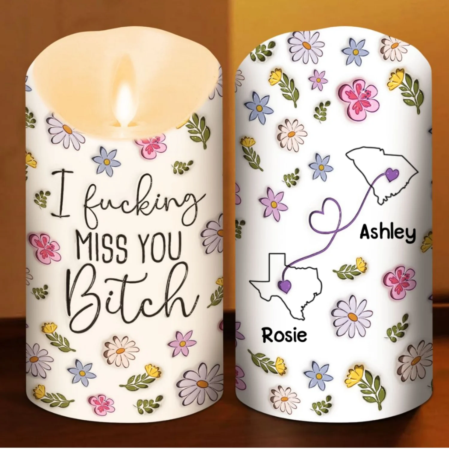Miss My Bestie - Personalized Custom LED Candle - Image 7