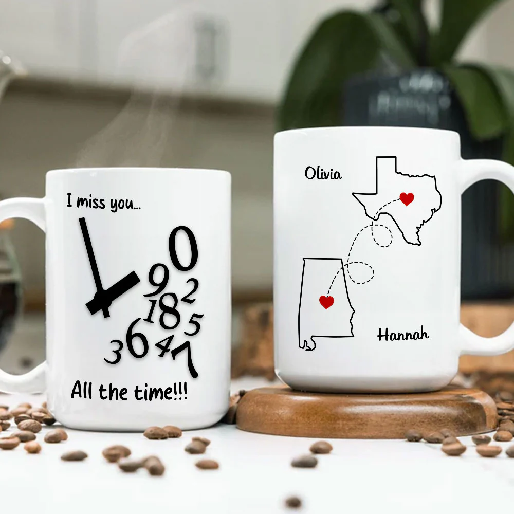 Miss you all the time - Personalized Custom Coffee Mug - Image 2