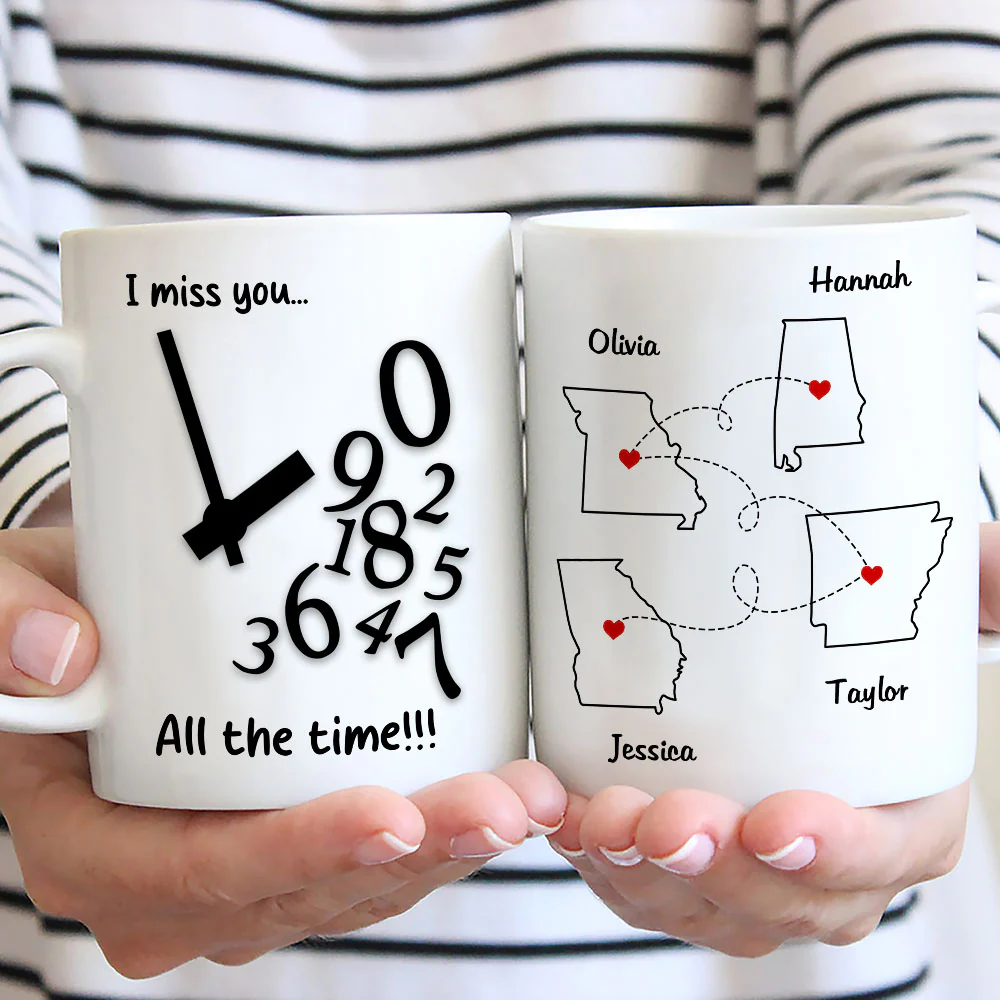 Miss you all the time - Personalized Custom Coffee Mug - Image 3