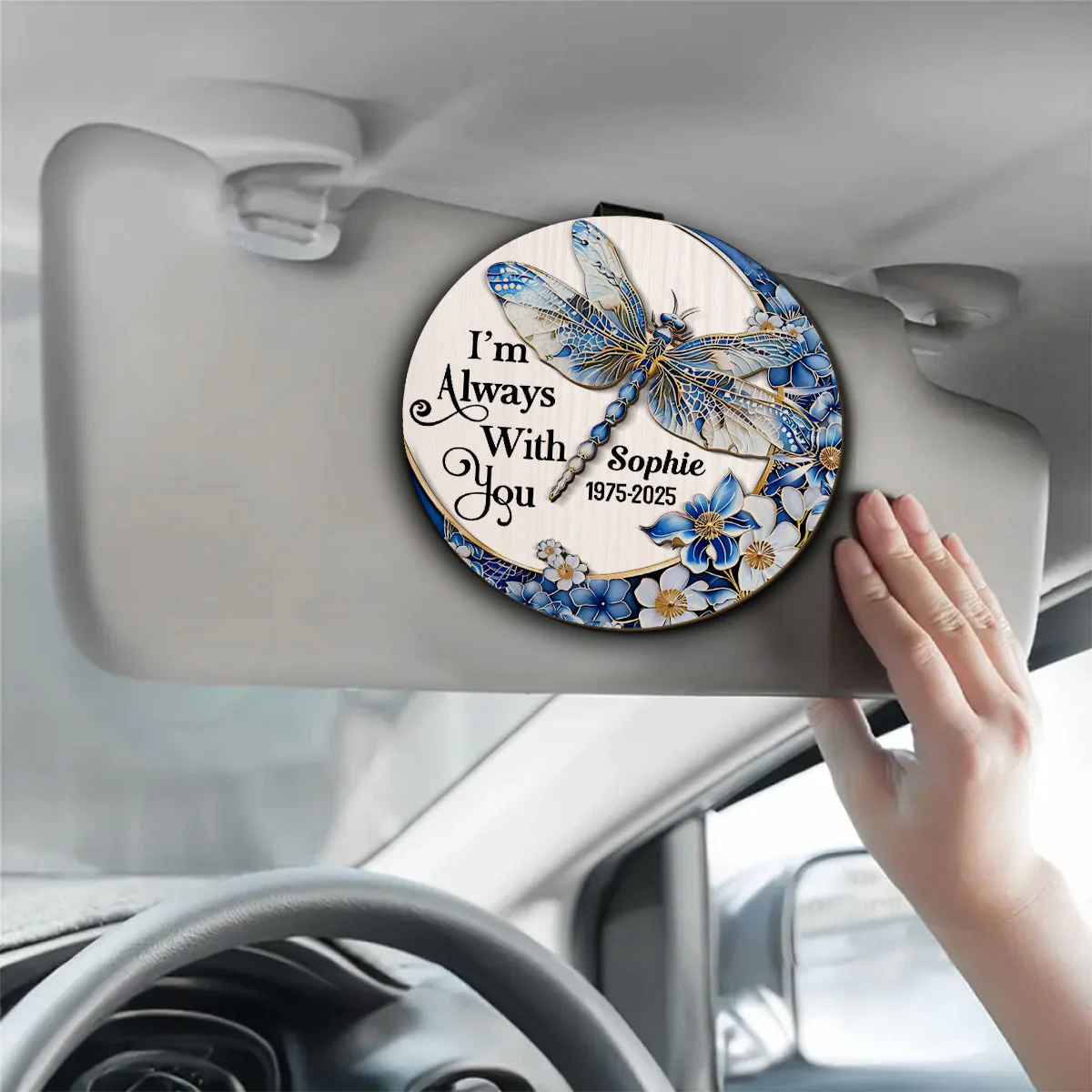 Miss You Every Single Day - Personalized Custom Car Visor Clip - Image 3
