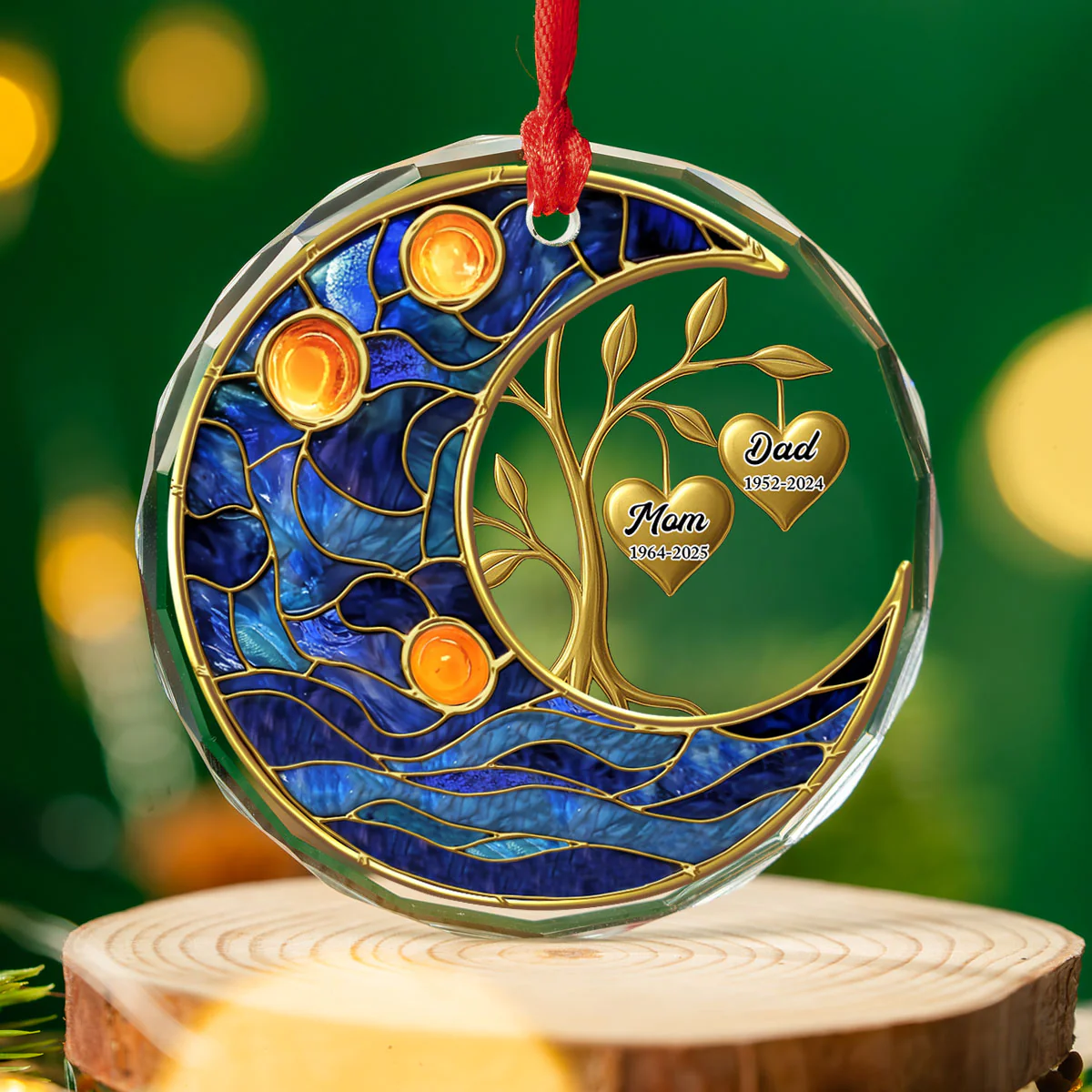 Miss You Everyday - Personalized Custom Glass Ornament - Image 2