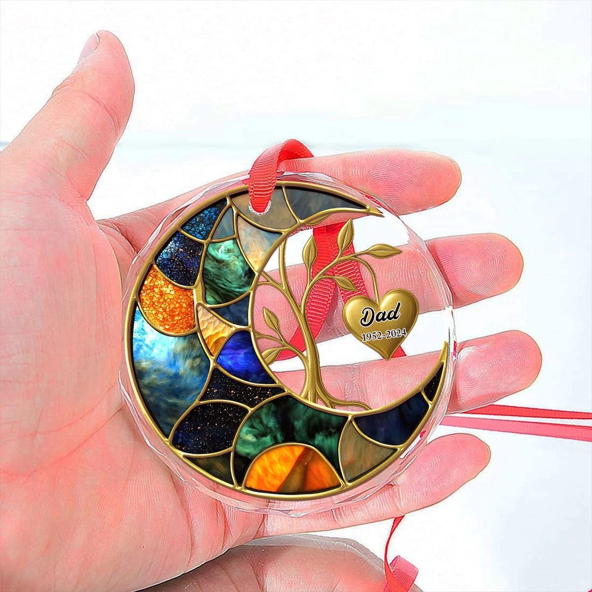 Miss You Everyday - Personalized Custom Glass Ornament - Image 4