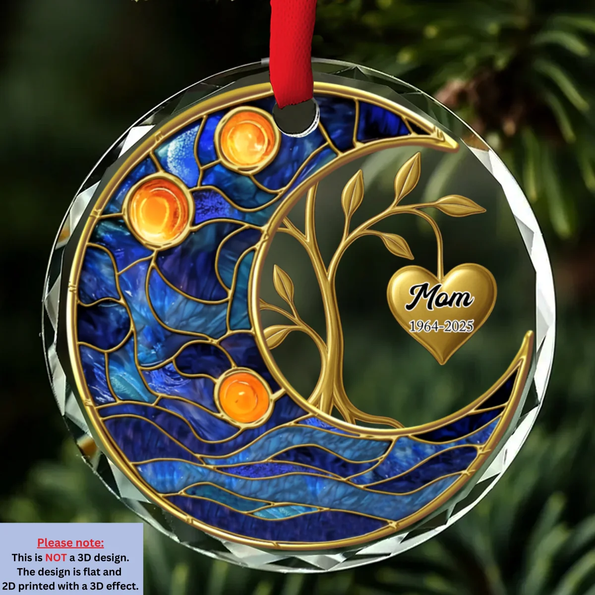 Miss You Everyday - Personalized Custom Glass Ornament - Image 6