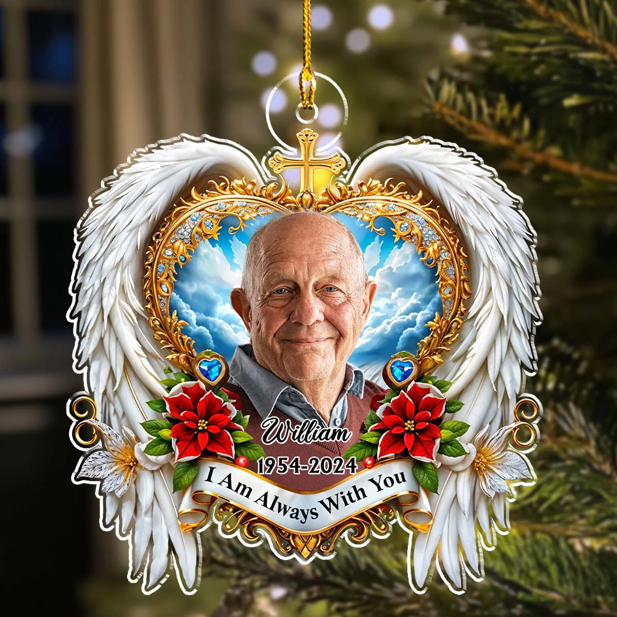 Miss You Forever - Personalized Custom Acrylic Ornament - Image 2