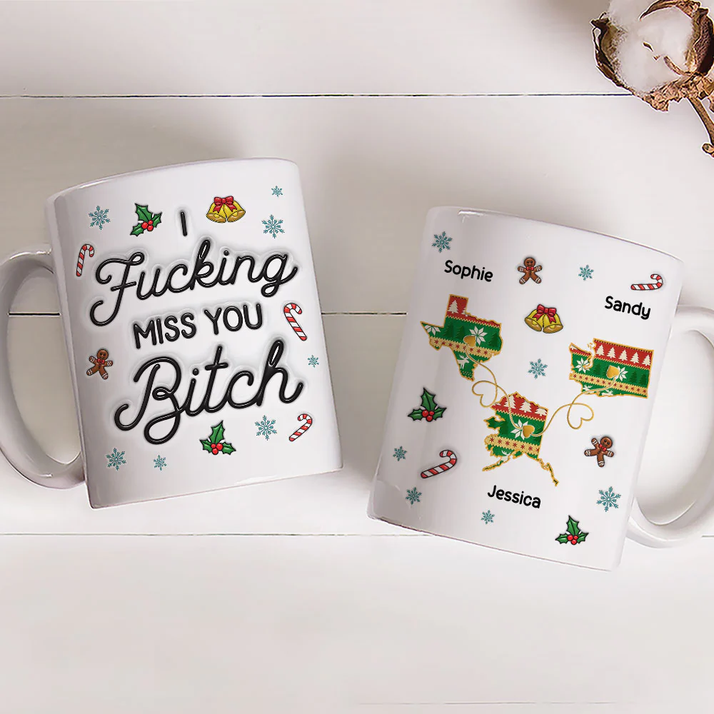 Miss You Girl - Personalized Custom 3D Inflated Effect Mug - Image 3