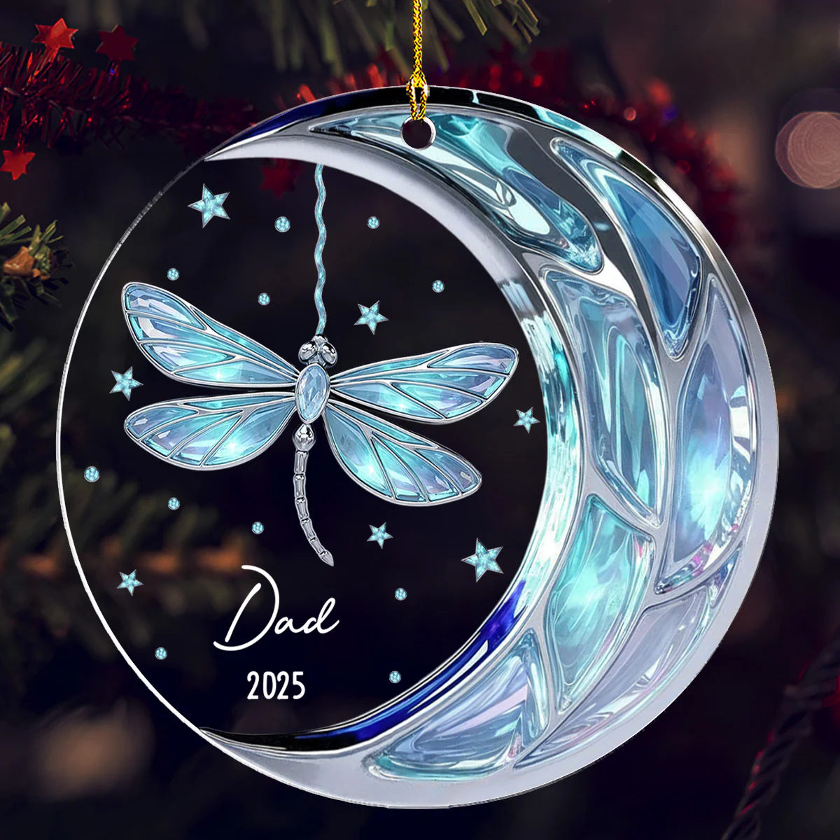Miss You Mom And Dad - Personalized Custom Acrylic Ornament - Image 2