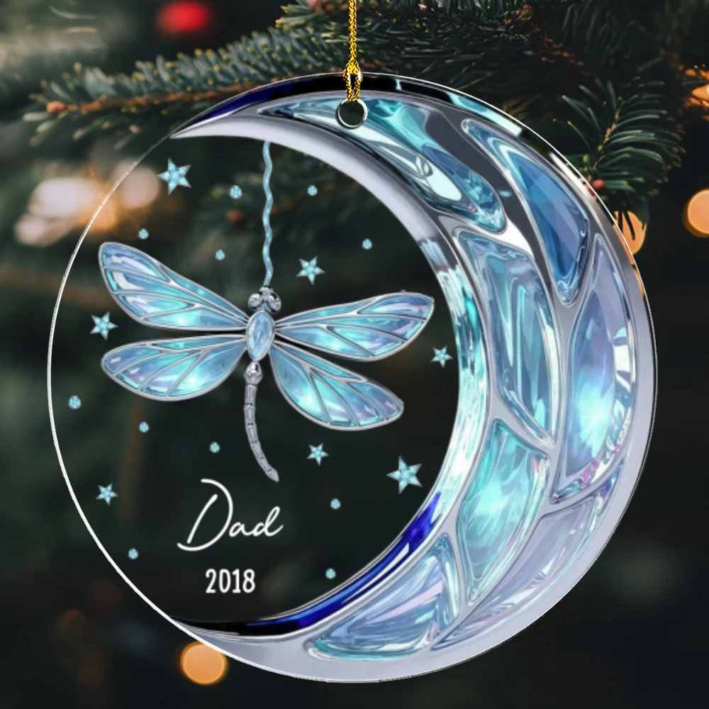 Miss You Mom And Dad - Personalized Custom Acrylic Ornament - Image 5