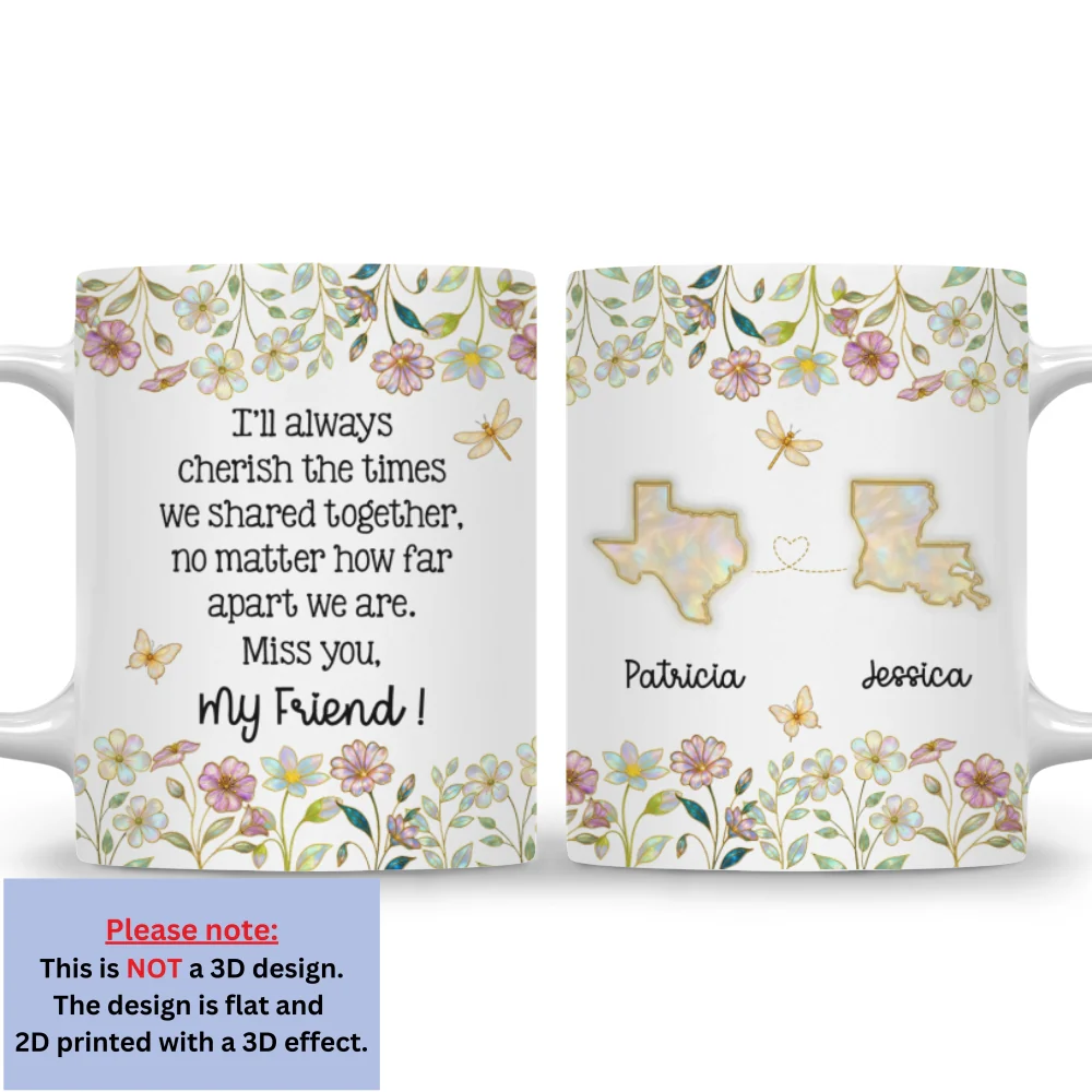 Miss You My Bestie - Personalized Custom Coffee Mug - Image 8