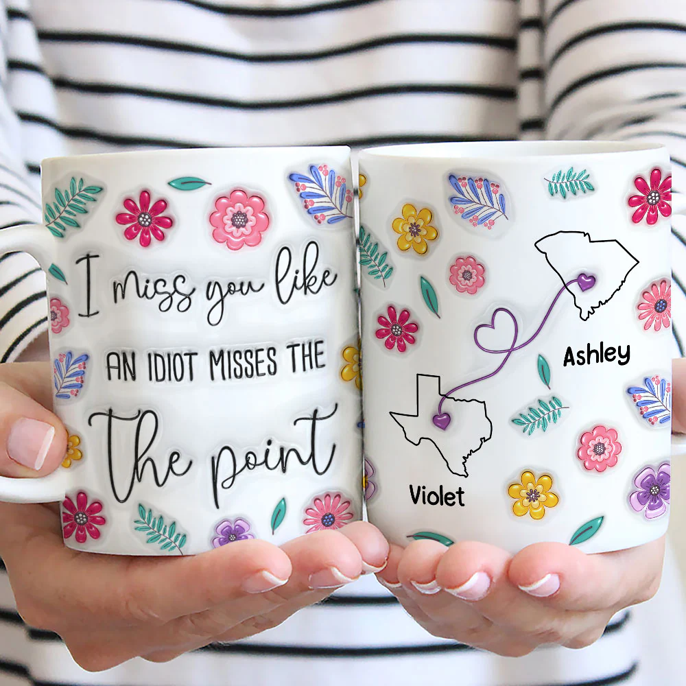 Miss You - Personalized Custom 3D Inflated Effect Mug - Image 2
