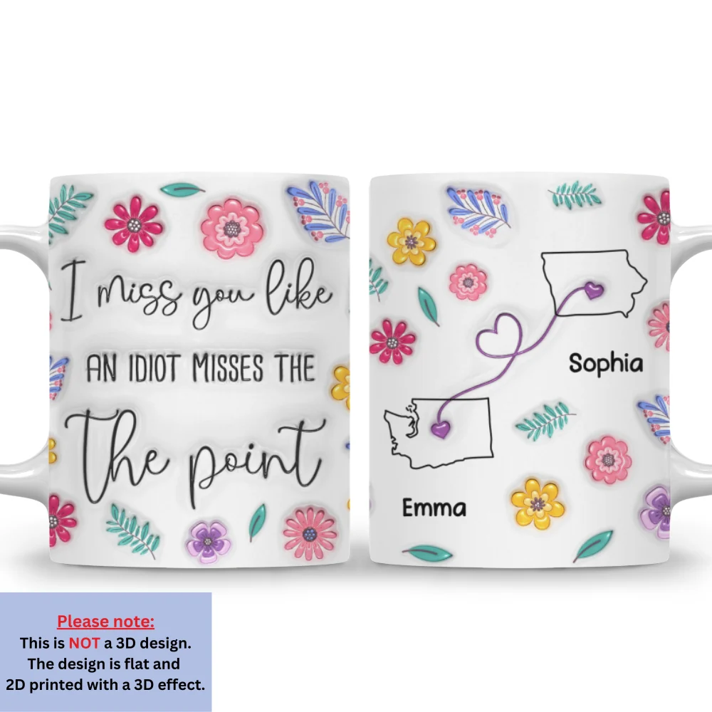 Miss You - Personalized Custom 3D Inflated Effect Mug - Image 6