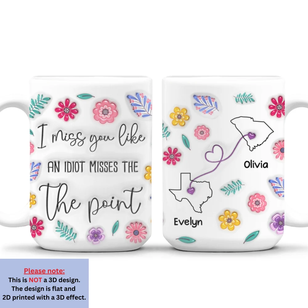 Miss You - Personalized Custom 3D Inflated Effect Mug - Image 7