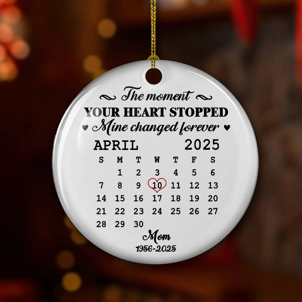 Miss You - Personalized Custom Ceramic Ornament - Image 5