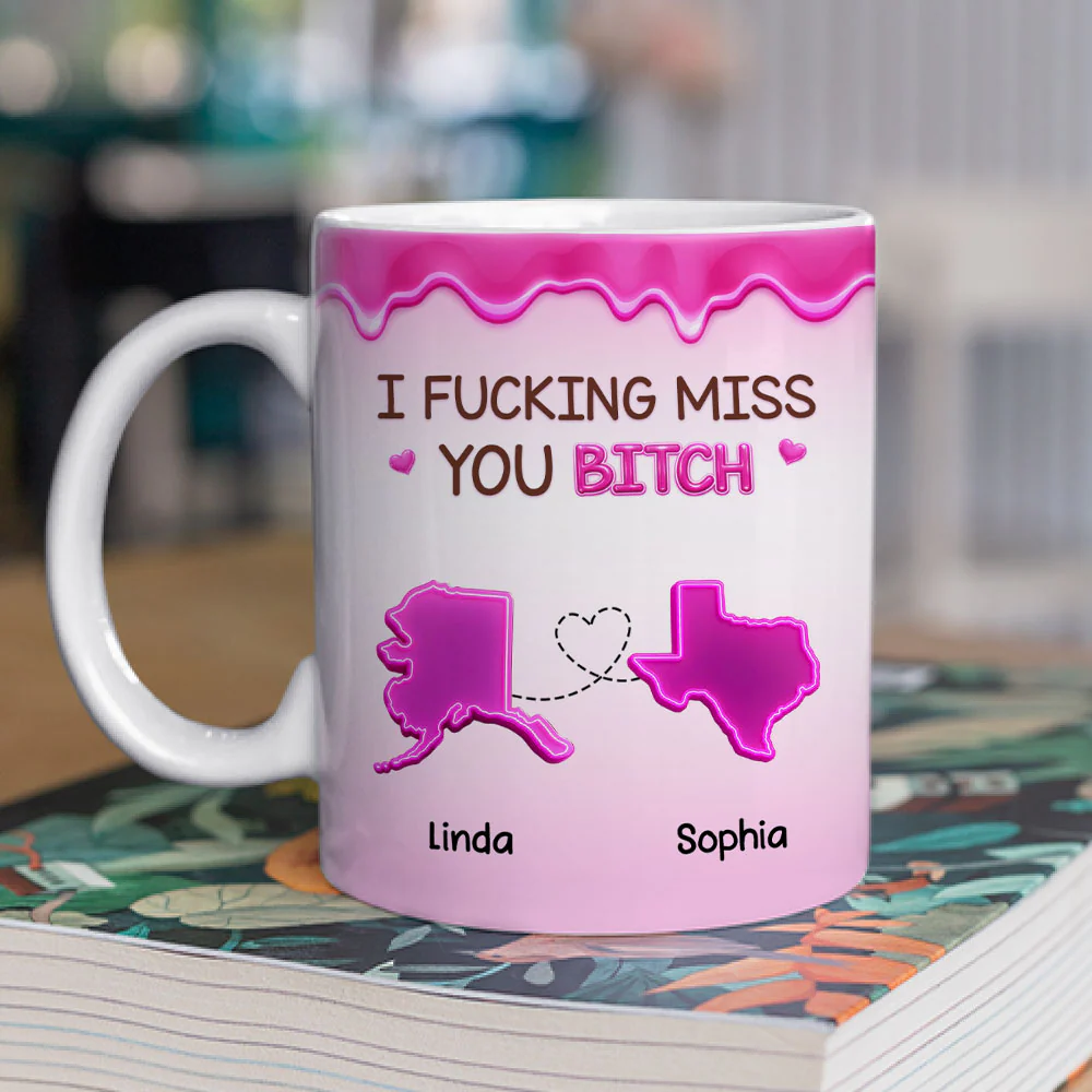 Miss You - Personalized Custom Coffee Mug - Image 2