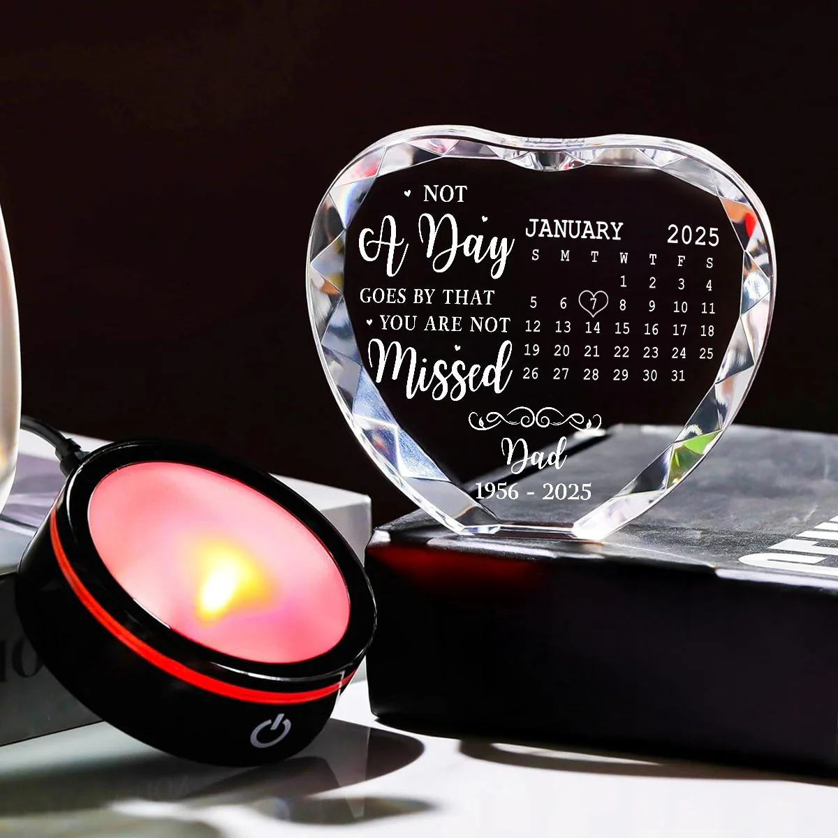 Miss You - Personalized Custom Crystal Led Light - Image 4