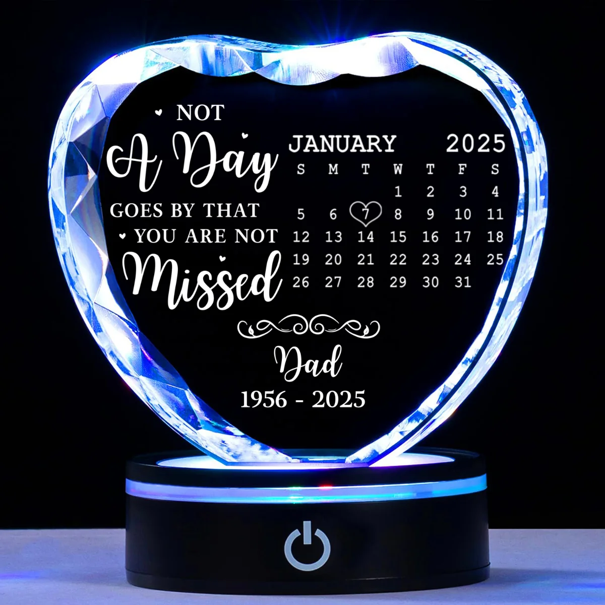 Miss You - Personalized Custom Crystal Led Light - Image 7
