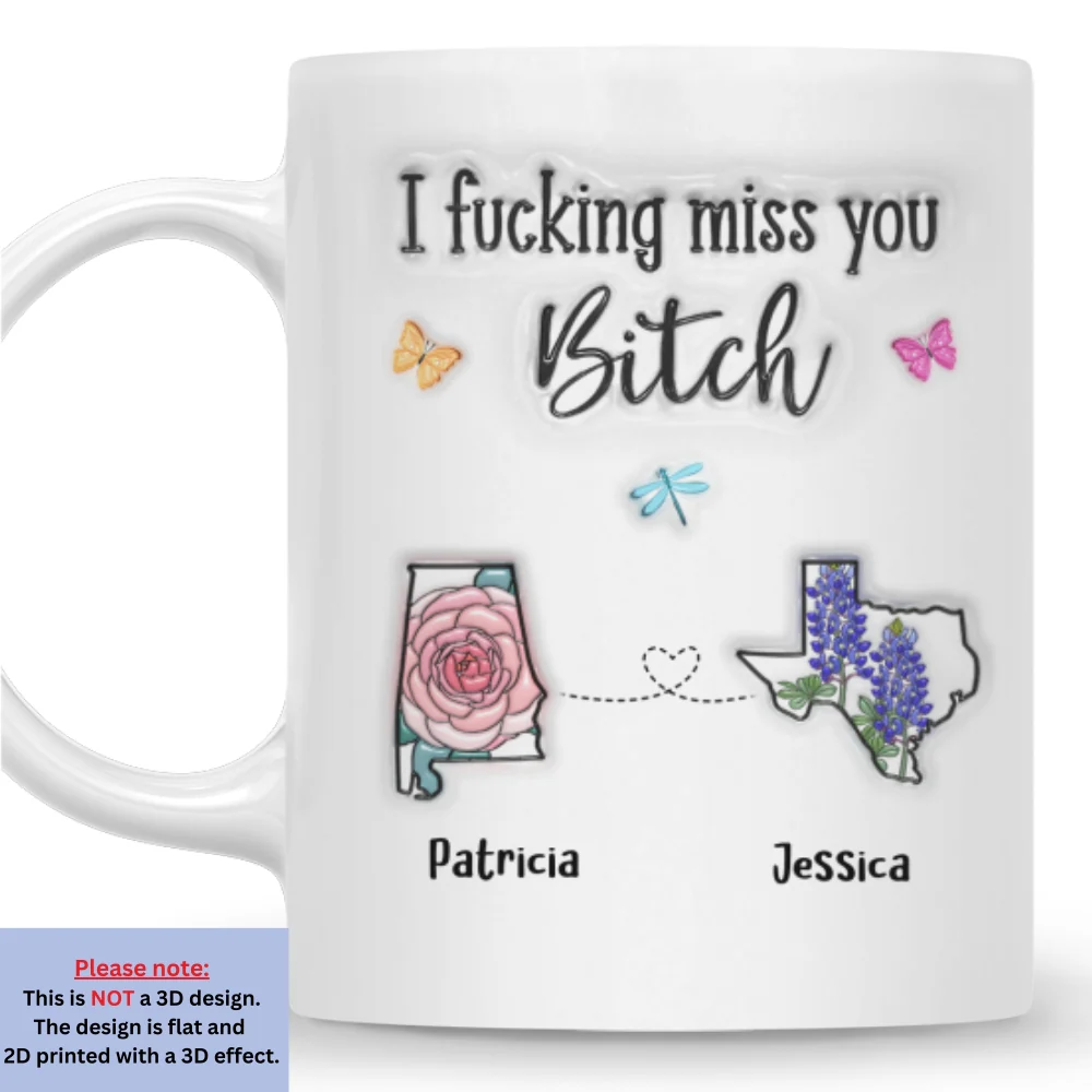 Miss You So Much - Personalized Custom 3D Inflated Effect Mug - Image 7