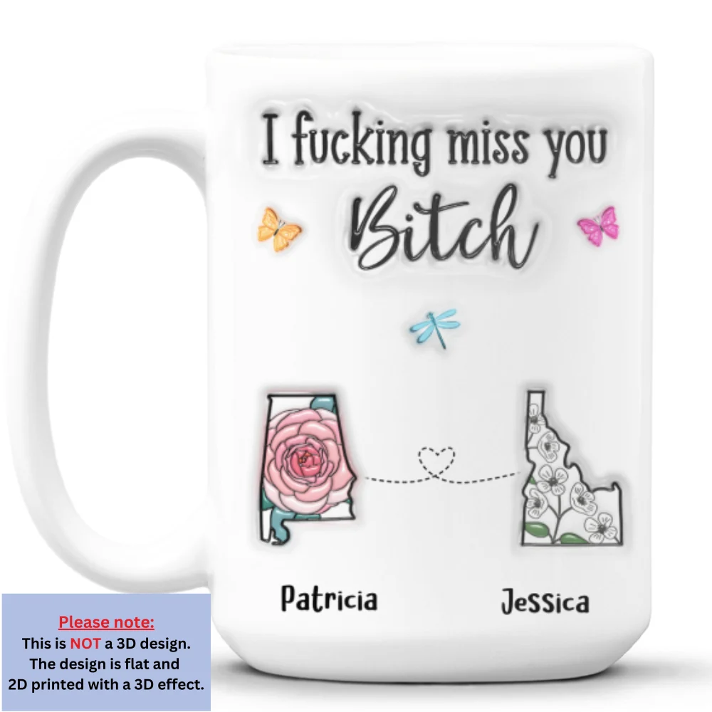 Miss You So Much - Personalized Custom 3D Inflated Effect Mug - Image 8