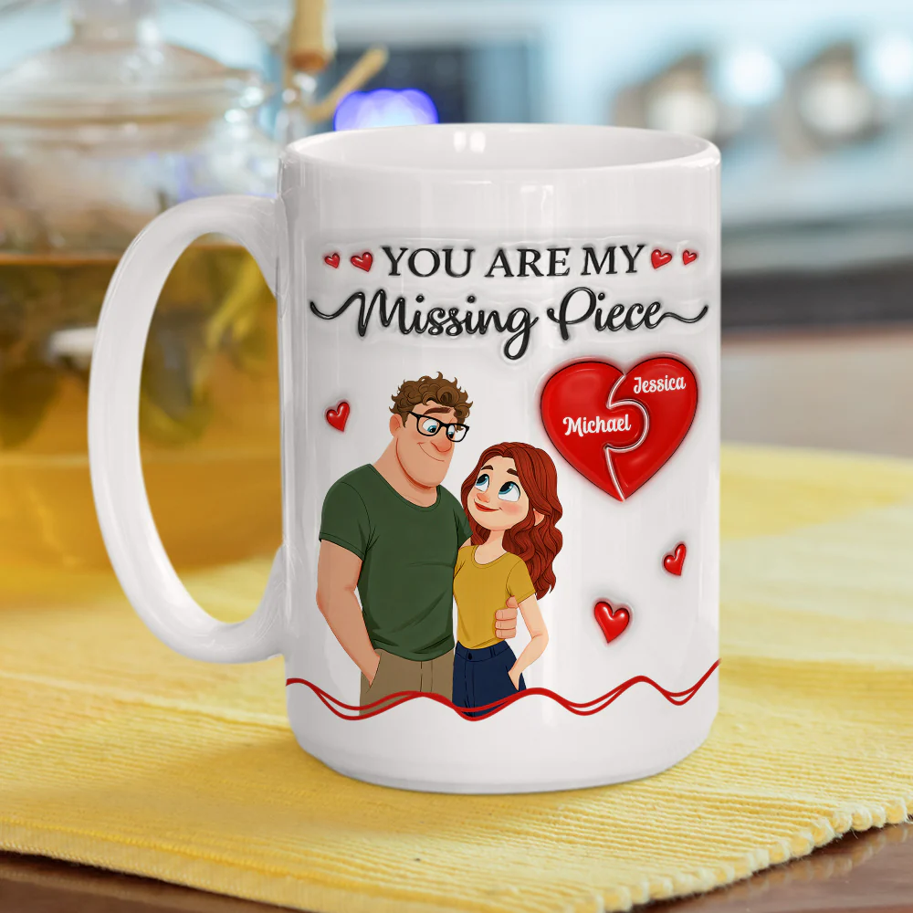 Missing Piece Love - Personalized Custom 3D Inflated Effect Mug - Image 3