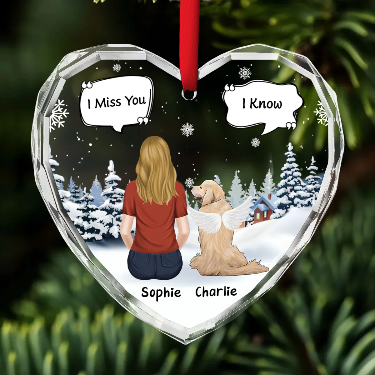 Missing You Every Season - Personalized Custom Glass Ornament