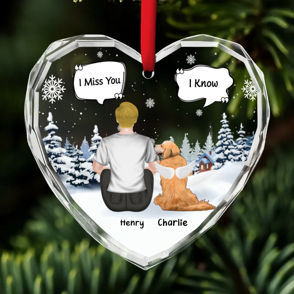 Missing You Every Season - Personalized Custom Glass Ornament - Image 7