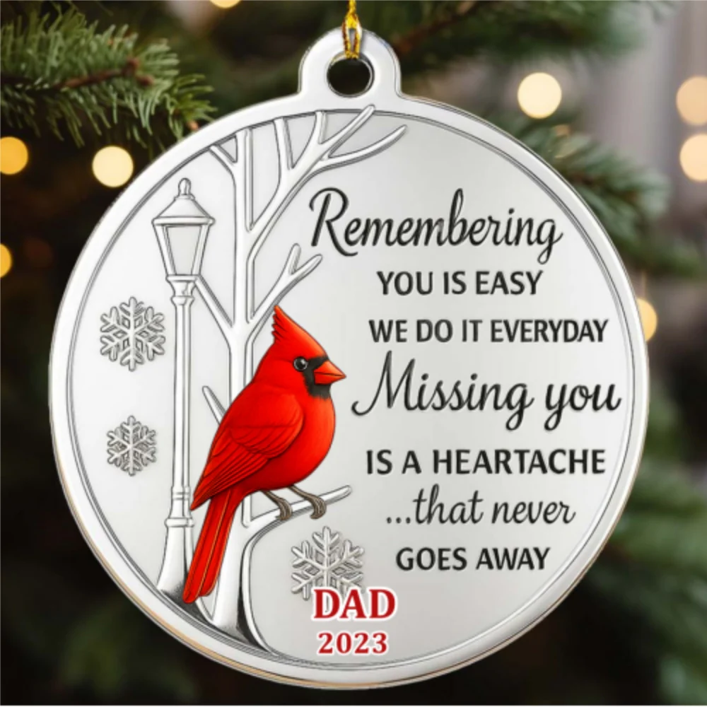Missing You Is A Heartache - Personalized Custom Acrylic Ornament - Image 6
