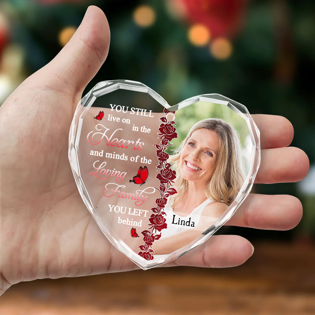Missing You - Personalized Custom Glass Ornament - Image 4
