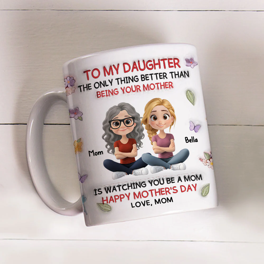 Mom Always Watches Over You - Personalized Custom 3D Inflated Effect Mug - Image 6