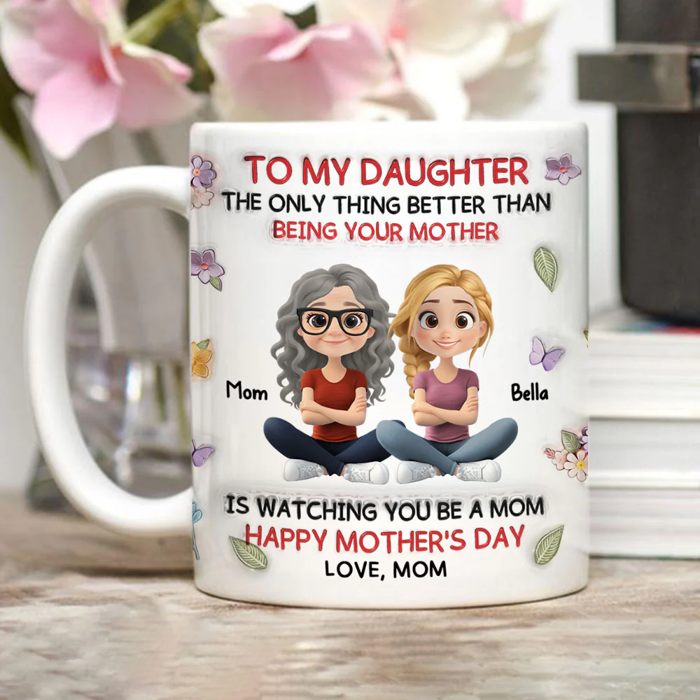 Mom Always Watches Over You - Personalized Custom 3D Inflated Effect Mug - Image 8