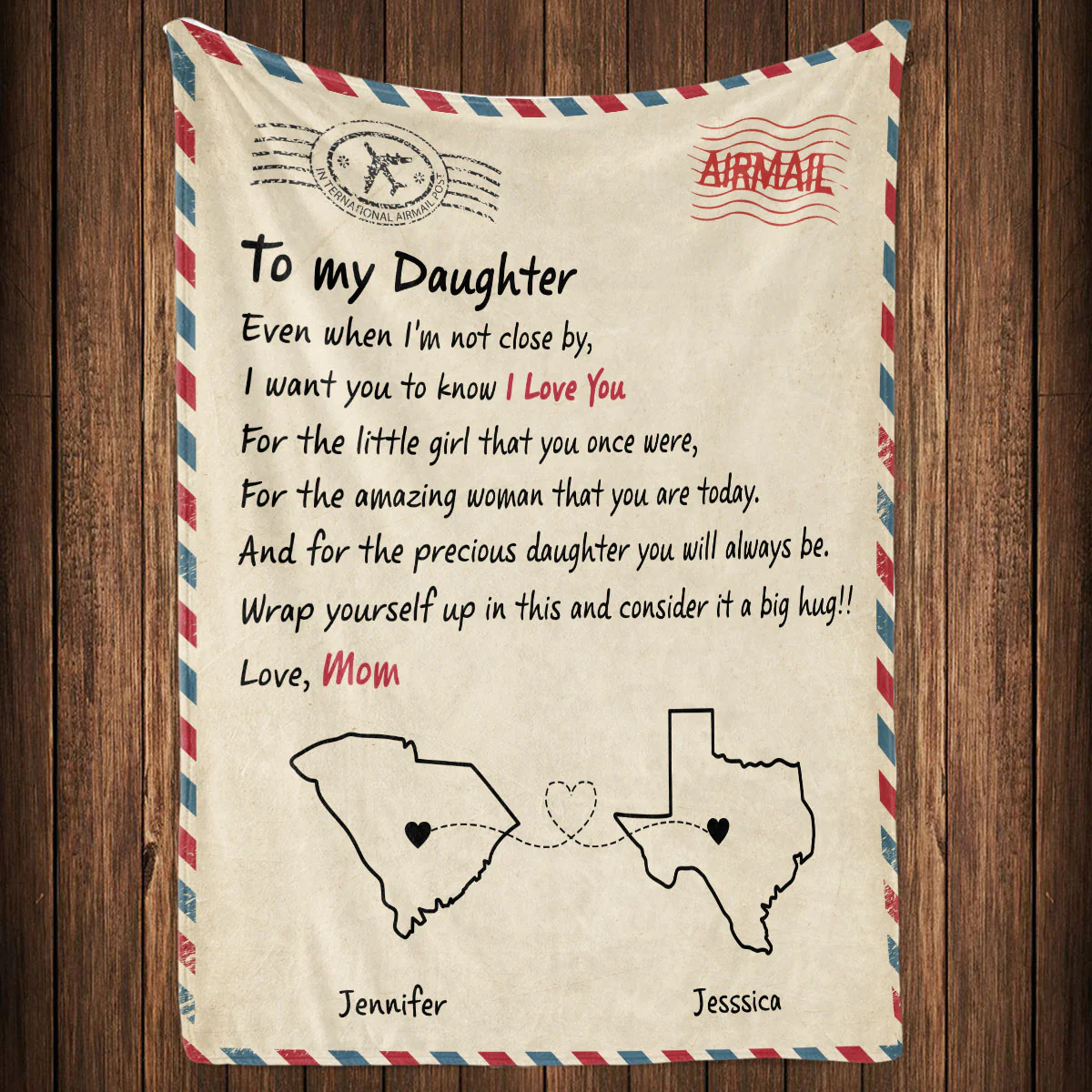 Mom And Daughter Forever - Personalized Custom Fleece Blanket - Image 4