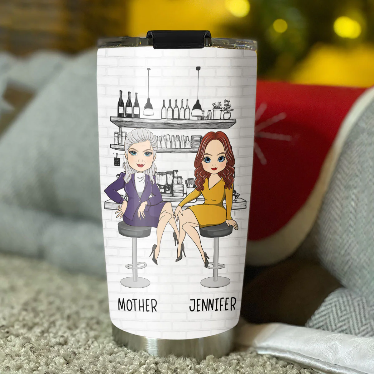 Mom And Daughter Friendship - Personalized Custom Tumbler - Image 4