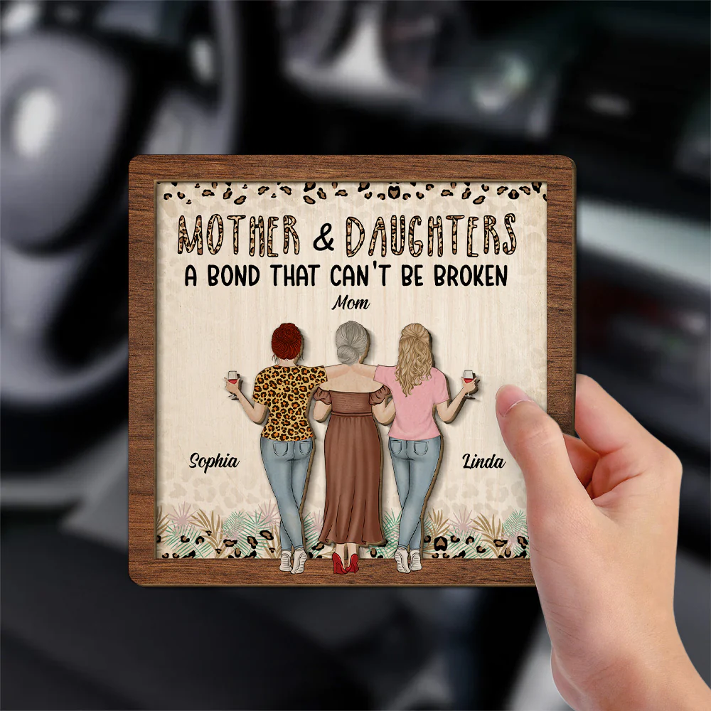 Mom And Daughter - Personalized Custom Car Visor Clip - Image 3