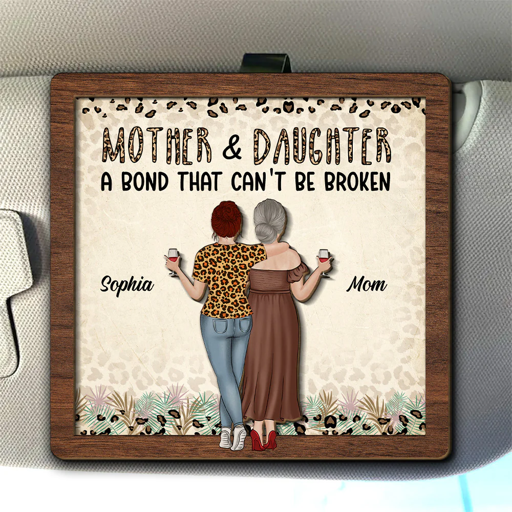 Mom And Daughter - Personalized Custom Car Visor Clip - Image 4