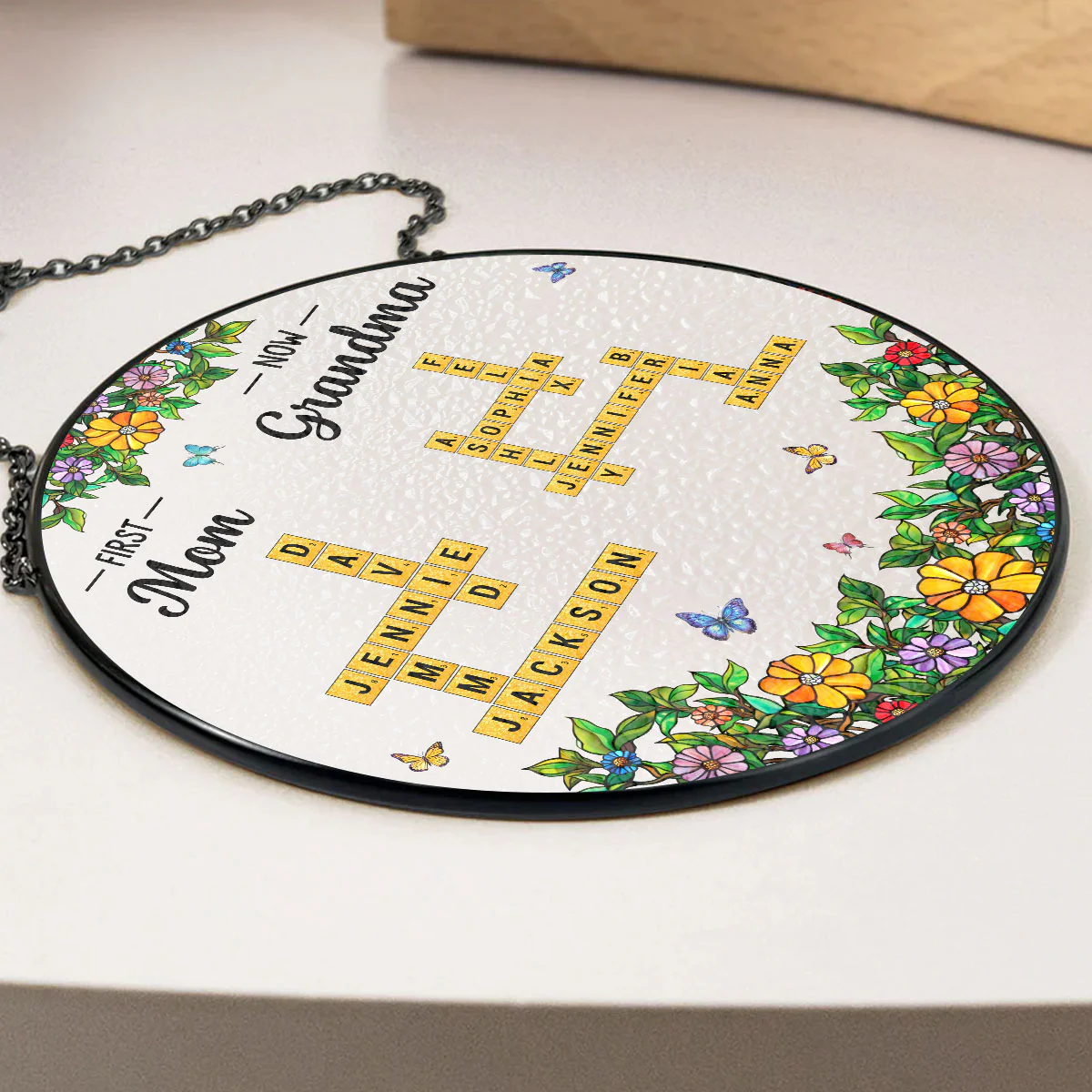 Mom And Grandma - Personalized Custom Window Hanging Suncatcher - Image 3