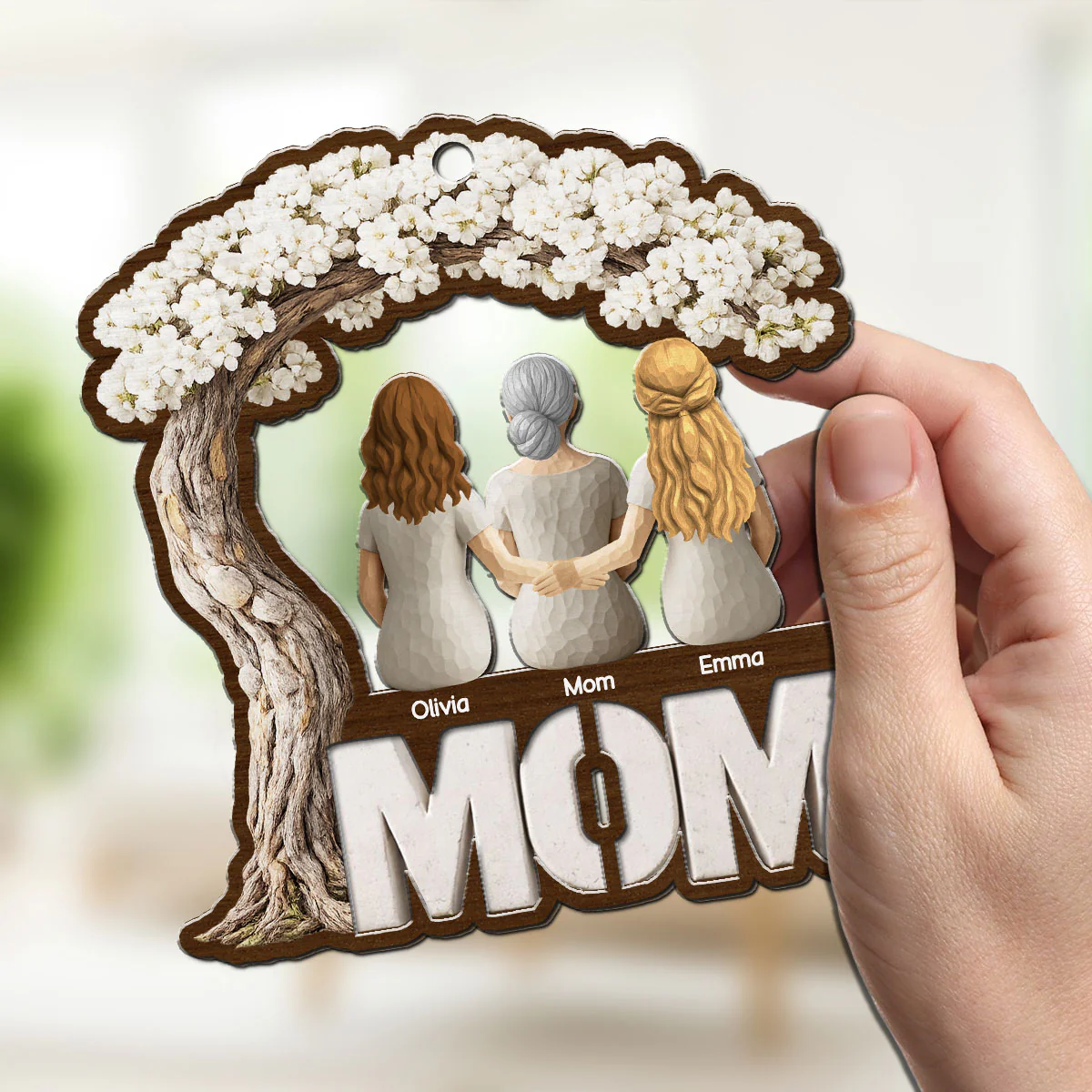 Mom Daughters Sons - Personalized Custom Suncatcher - Image 2