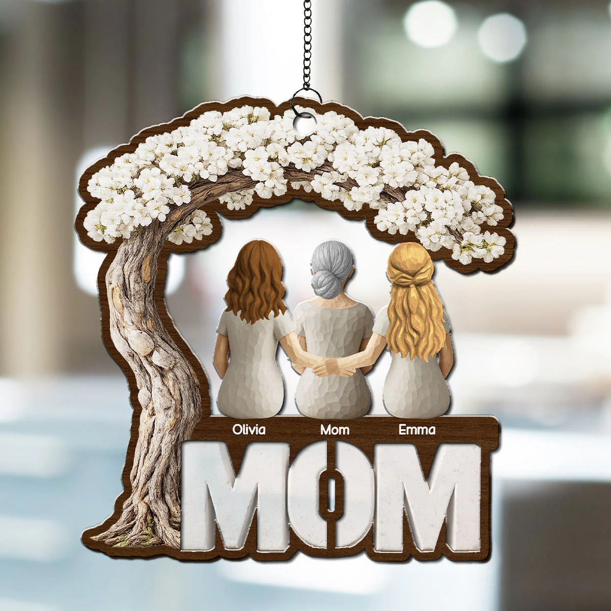 Mom Daughters Sons - Personalized Custom Suncatcher - Image 5