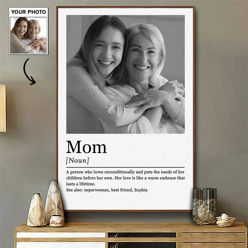 Mom Definition Custom Photo - Personalized Custom Poster