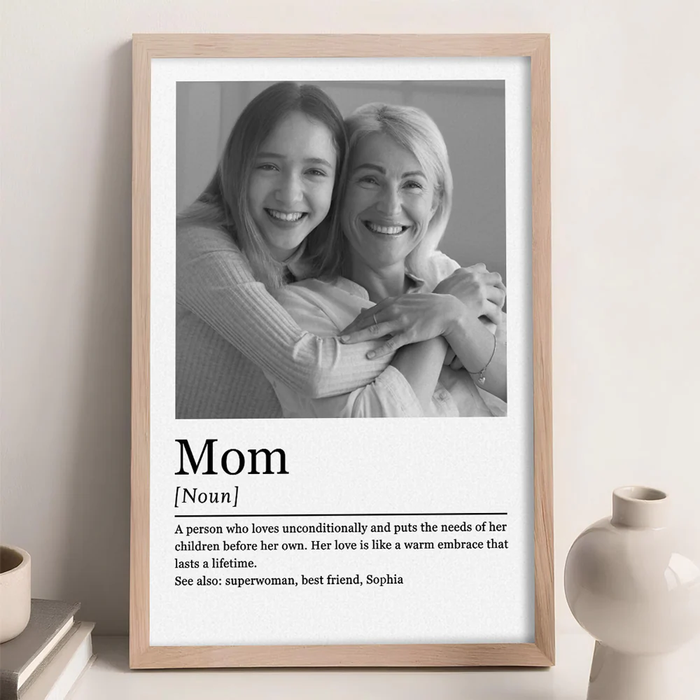 Mom Definition Custom Photo - Personalized Custom Poster - Image 2