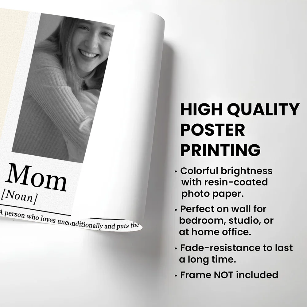 Mom Definition Custom Photo - Personalized Custom Poster - Image 4