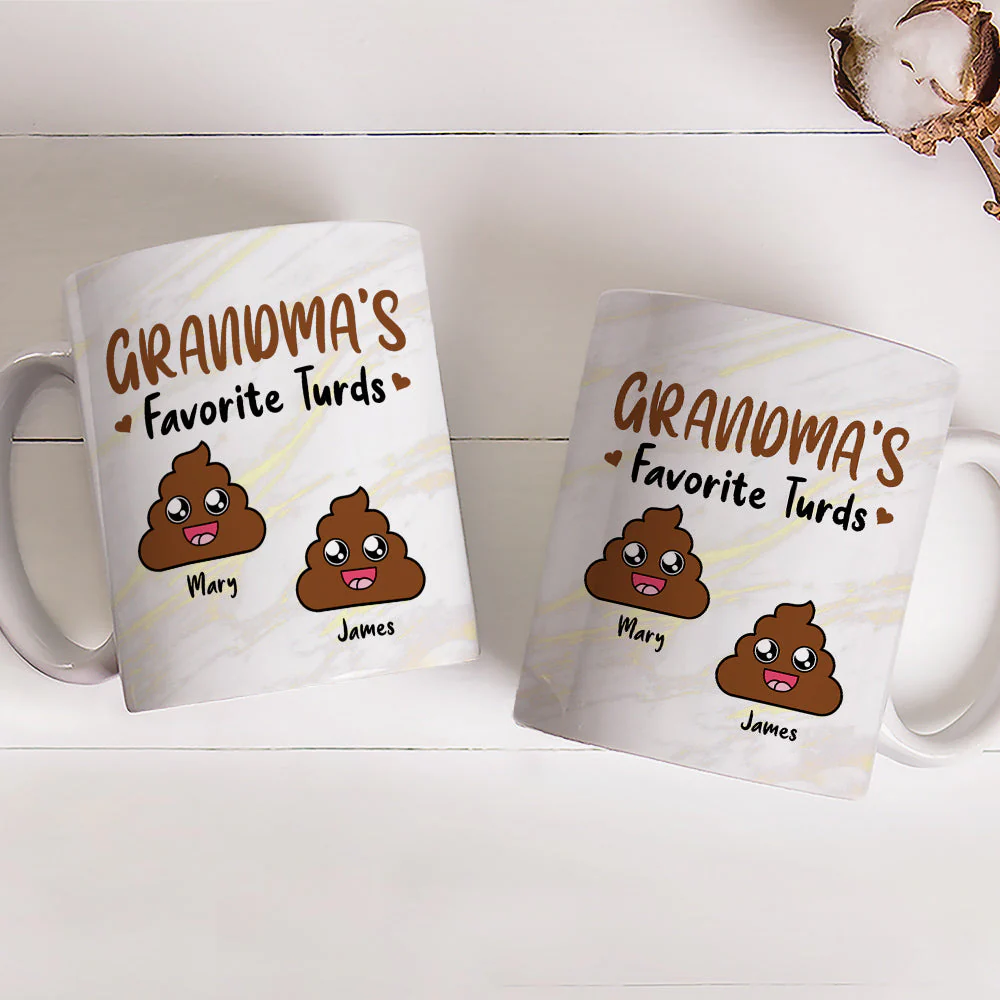 Mom Favorite Turds - Personalized Custom Coffee Mug - Image 3