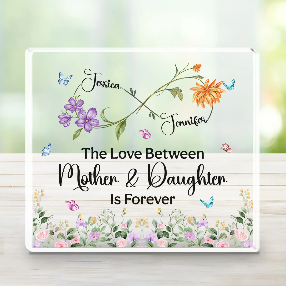 Mom Forever Be My Friend - Personalized Custom Acrylic Plaque