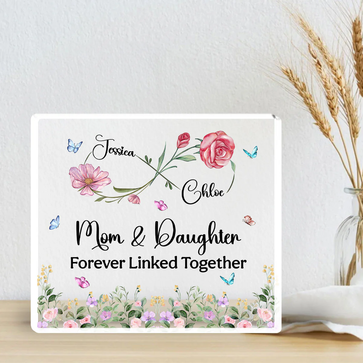 Mom Forever Be My Friend - Personalized Custom Acrylic Plaque - Image 2