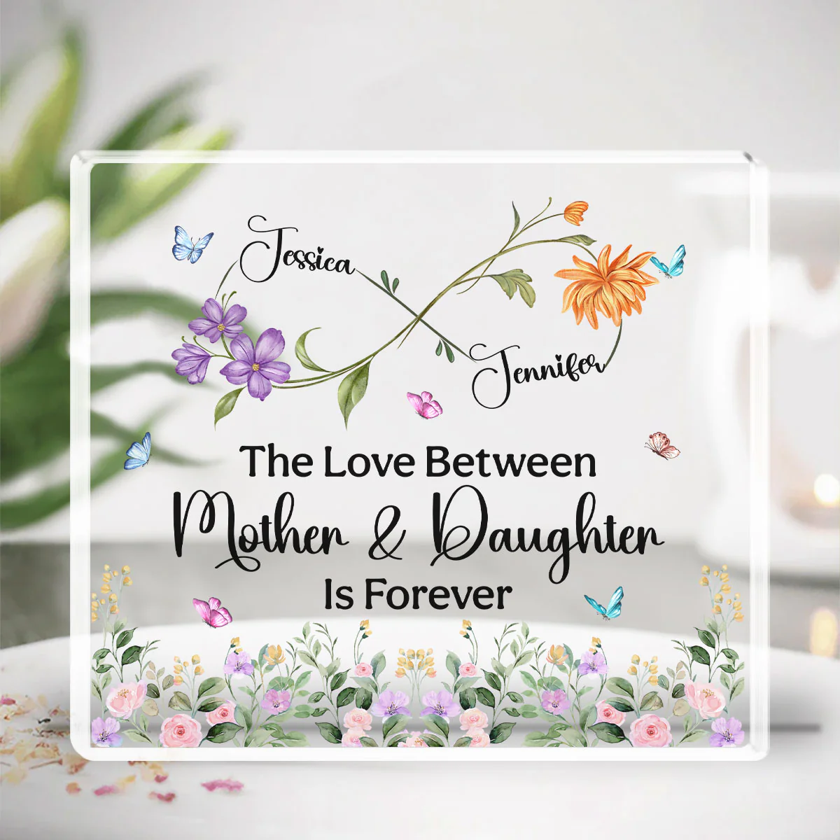 Mom Forever Be My Friend - Personalized Custom Acrylic Plaque - Image 4