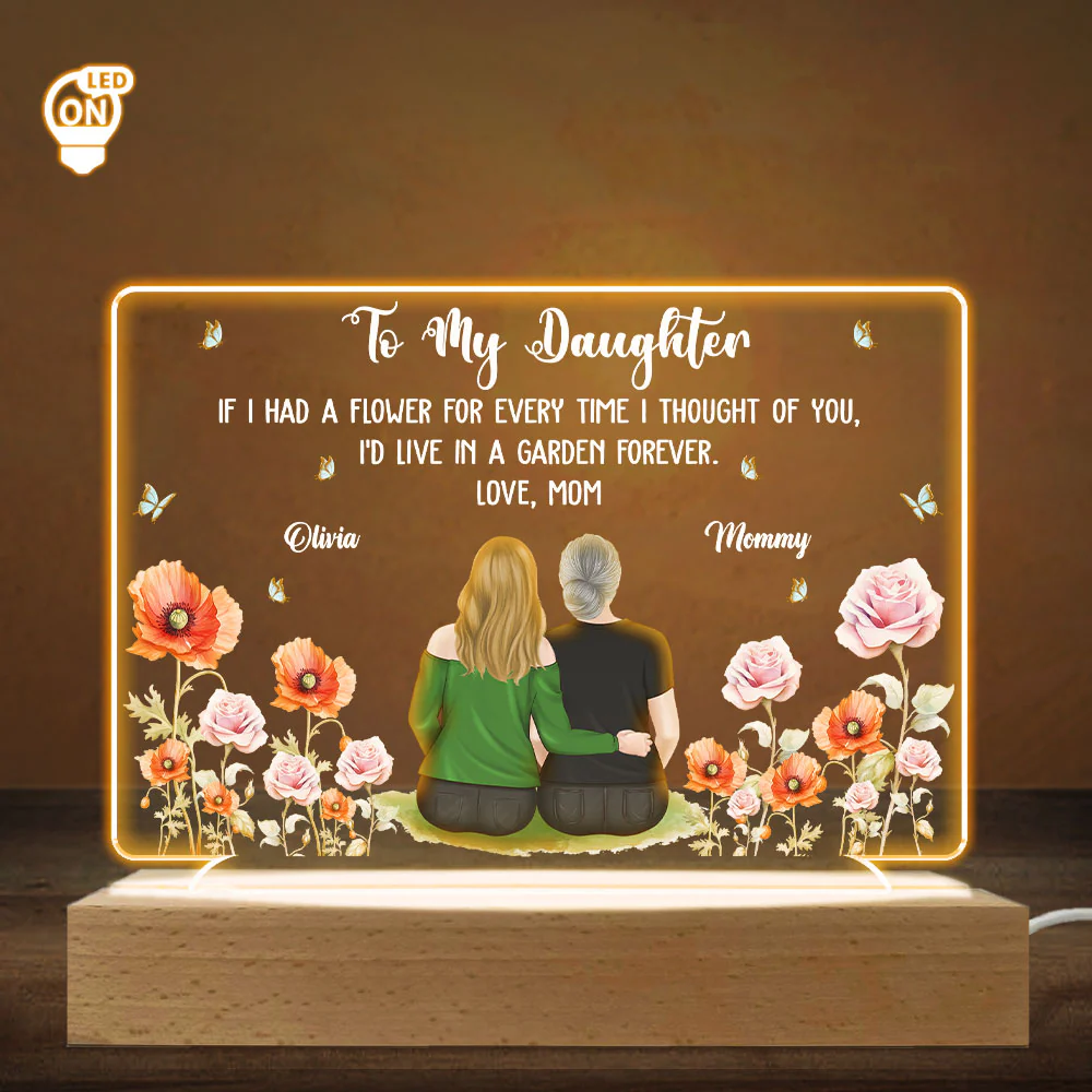 Mom Garden Grows With Love - Personalized Custom LED Light - Image 5