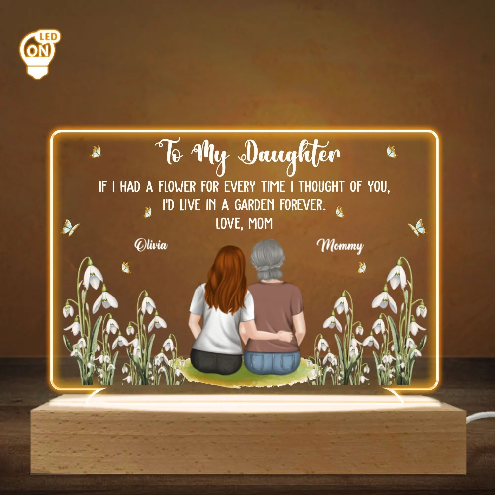 Mom Garden Grows With Love - Personalized Custom LED Light - Image 6