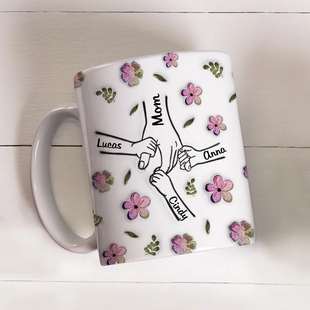 Mom Glitter - Personalized Custom 3D Inflated Effect Mug - Image 2